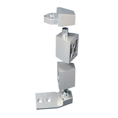 International Door Closers 3/4 Offset Pivot Set For Flush Doors, Non-Handed, AL Baked Satin Aluminum Paint OP-2700-AL